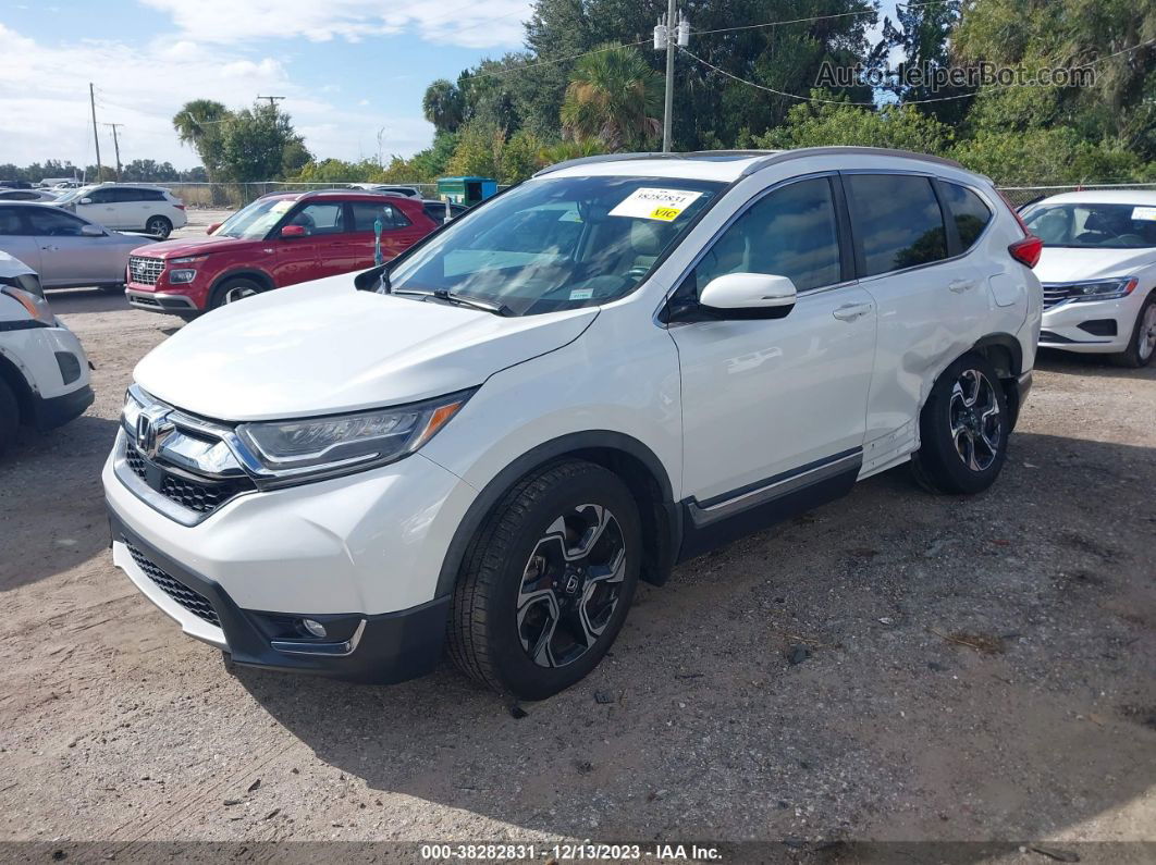 2019 Honda Cr-v Touring White vin: 7FARW1H98KE008631