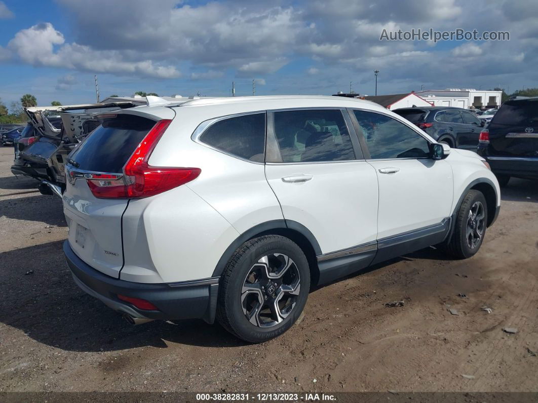 2019 Honda Cr-v Touring White vin: 7FARW1H98KE008631