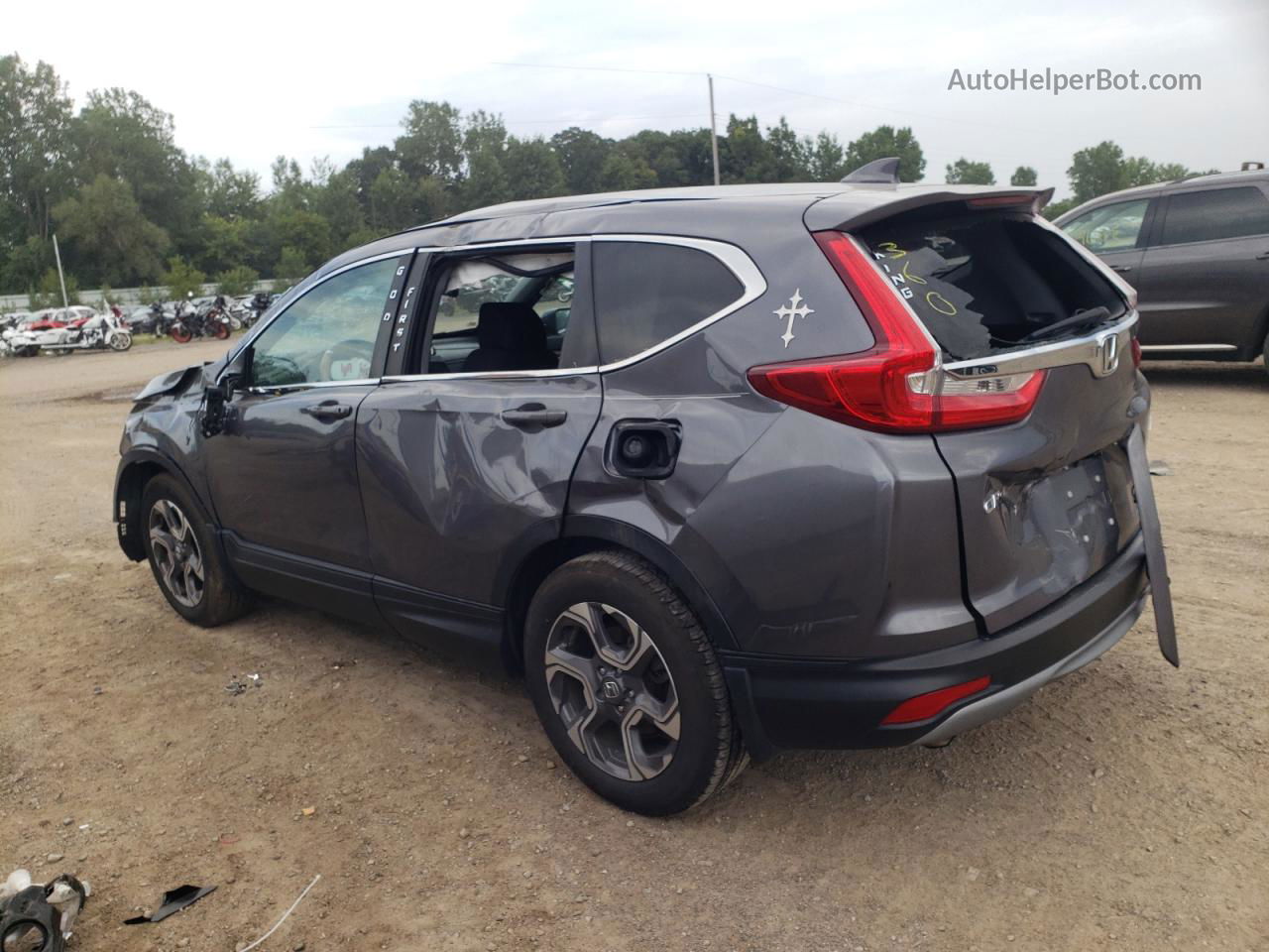 2019 Honda Cr-v Ex Gray vin: 7FARW2H50KE003412