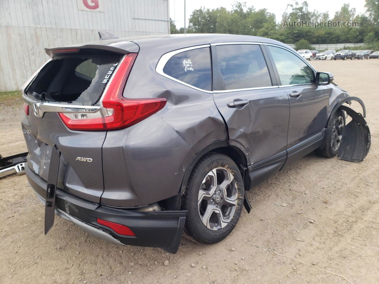 2019 Honda Cr-v Ex Gray vin: 7FARW2H50KE003412