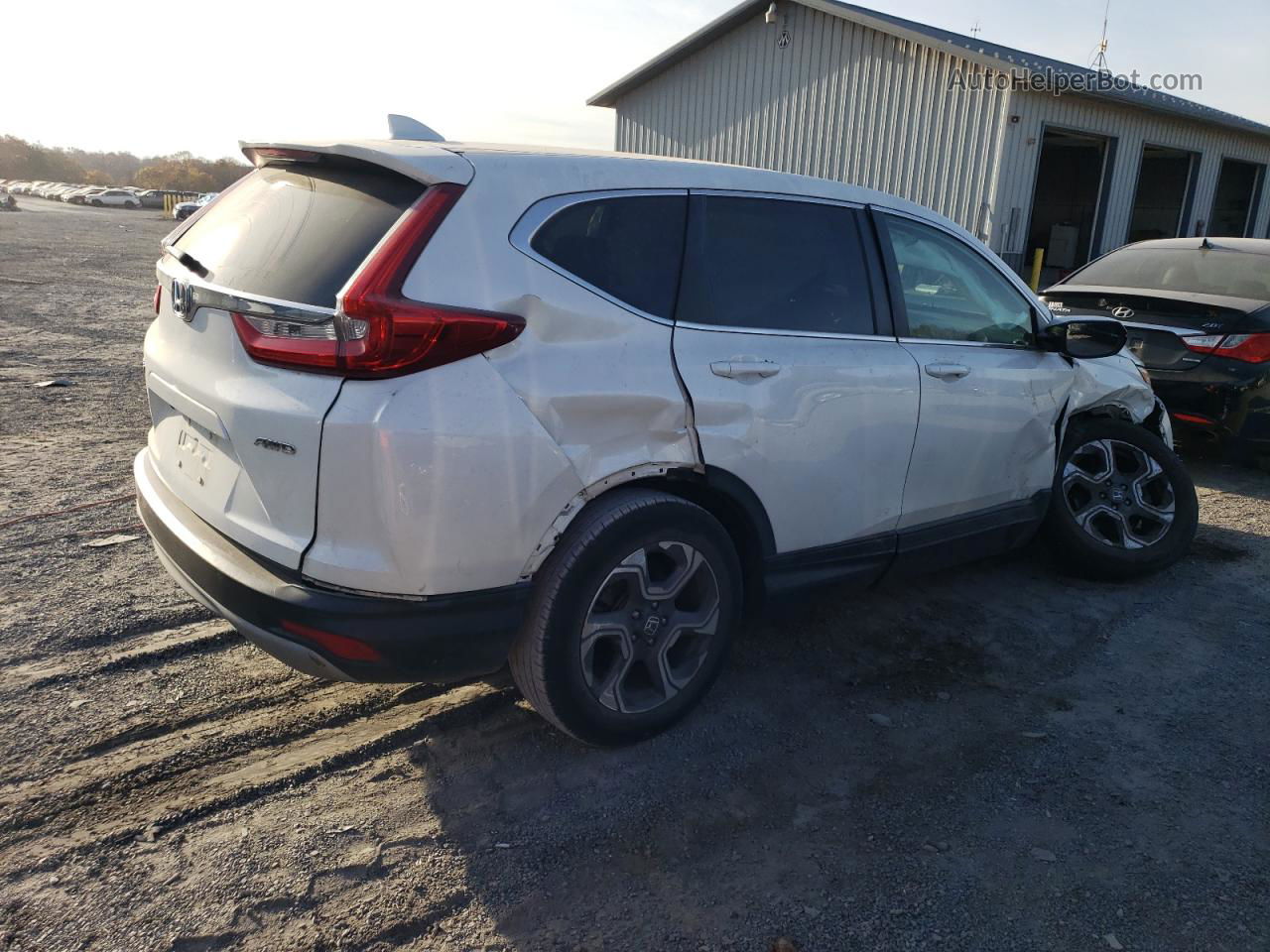 2019 Honda Cr-v Ex White vin: 7FARW2H50KE025250