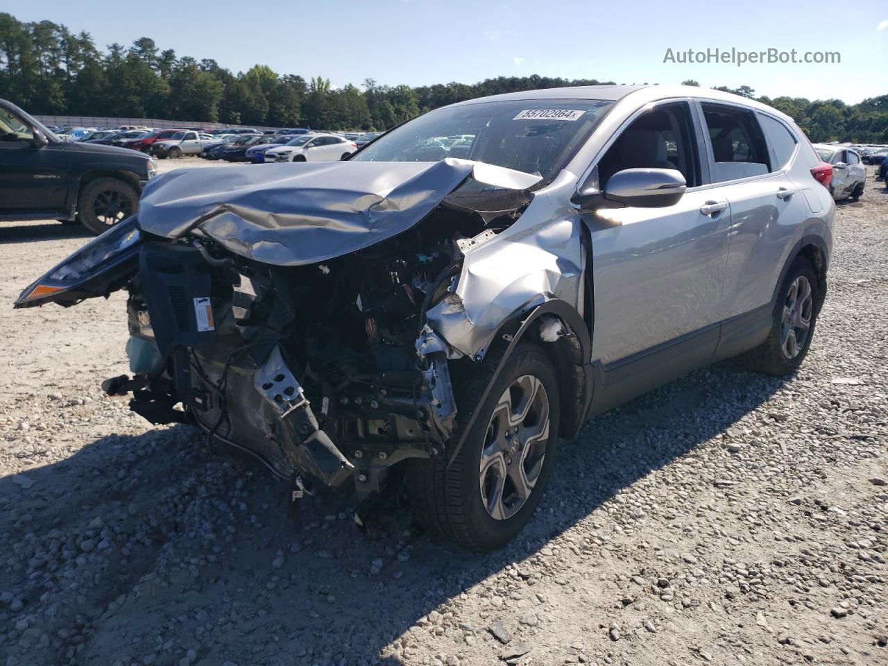 2019 Honda Cr-v Ex Silver vin: 7FARW2H50KE053775