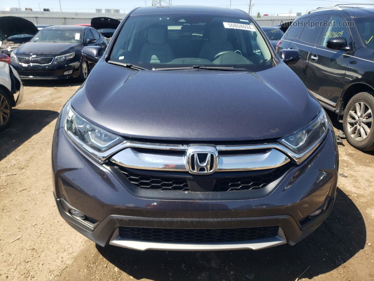 2018 Honda Cr-v Ex Gray vin: 7FARW2H51JE008794