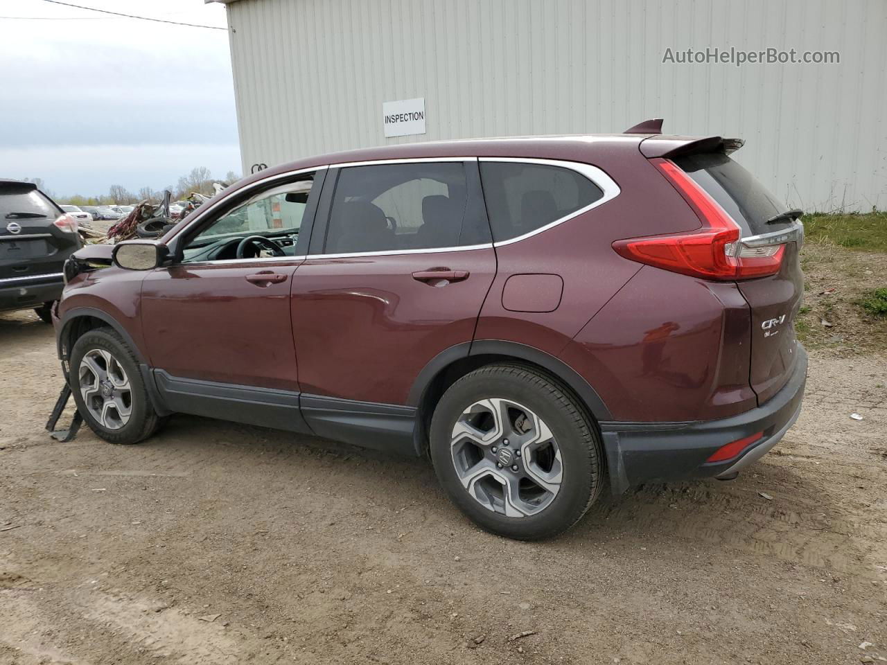 2019 Honda Cr-v Ex Burgundy vin: 7FARW2H51KE062856