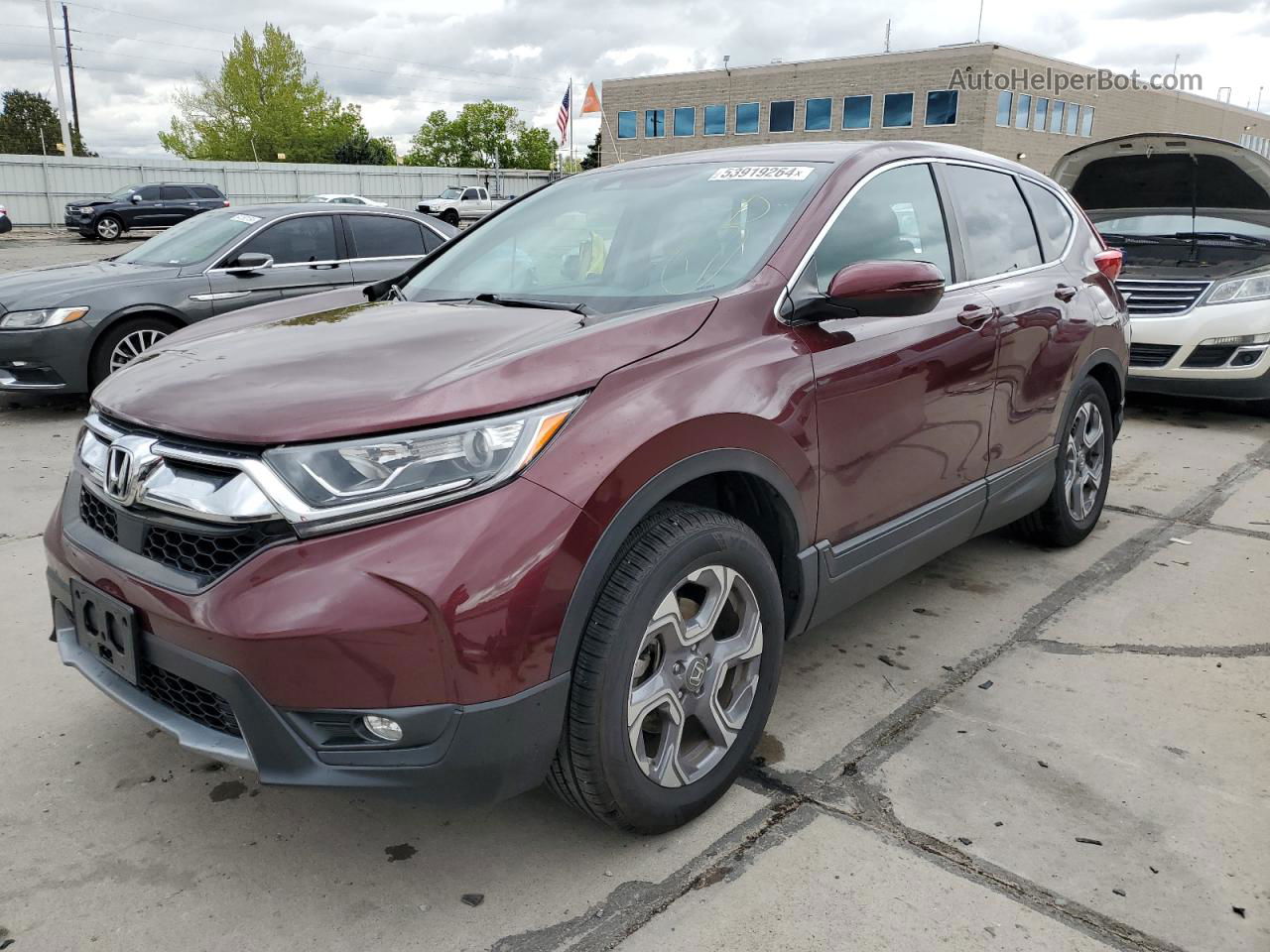 2019 Honda Cr-v Ex Maroon vin: 7FARW2H51KE063361