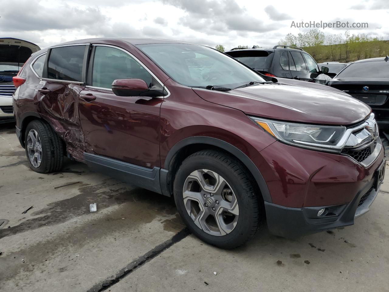 2019 Honda Cr-v Ex Maroon vin: 7FARW2H51KE063361