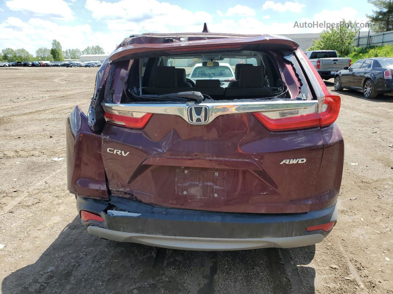 2018 Honda Cr-v Ex Burgundy vin: 7FARW2H52JE010649