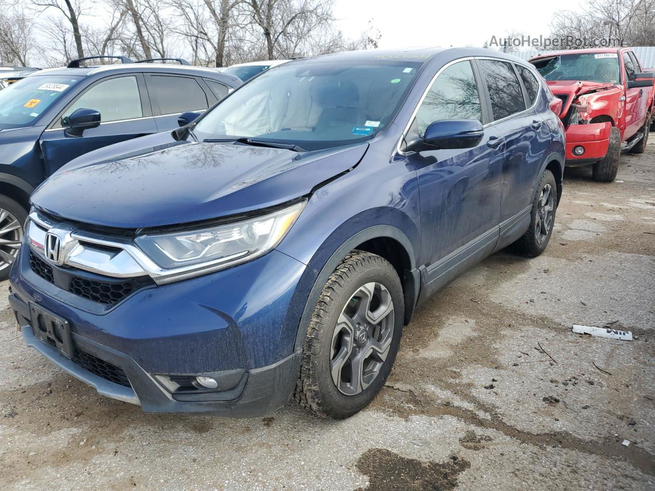 2018 Honda Cr-v Ex Blue vin: 7FARW2H52JE061584