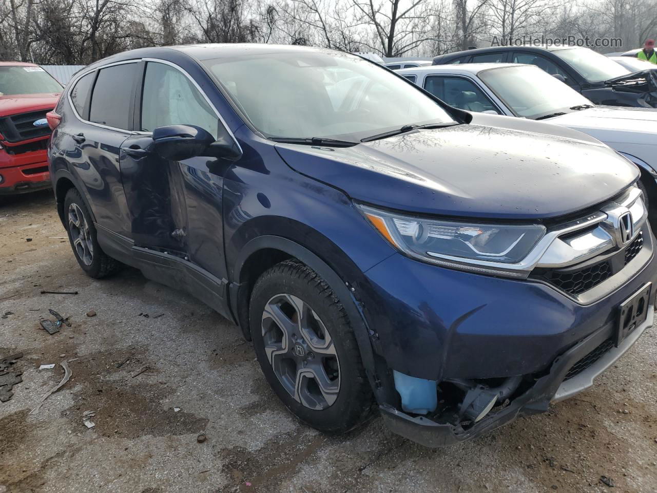 2018 Honda Cr-v Ex Синий vin: 7FARW2H52JE061584