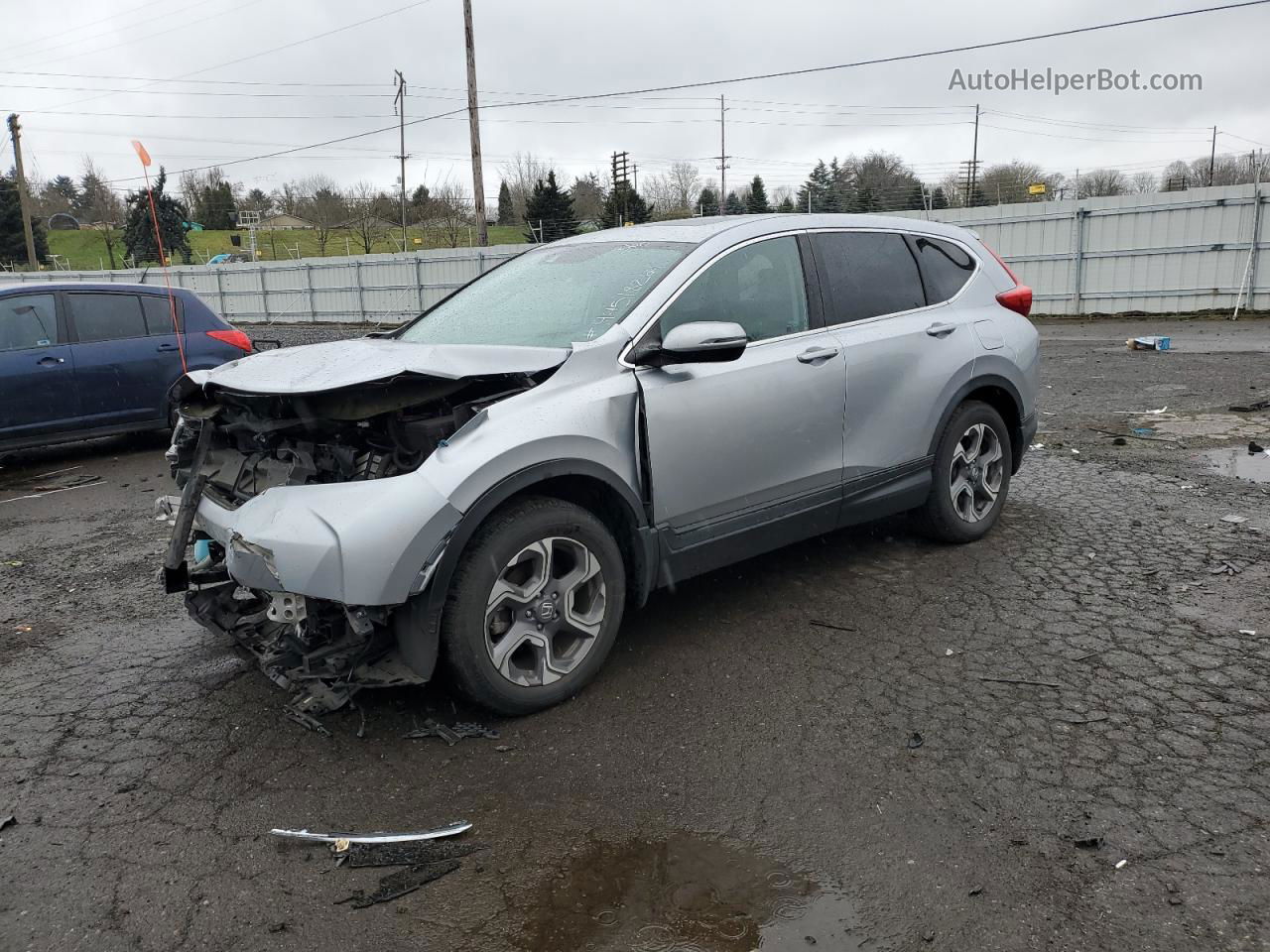 2018 Honda Cr-v Ex Silver vin: 7FARW2H52JE070043