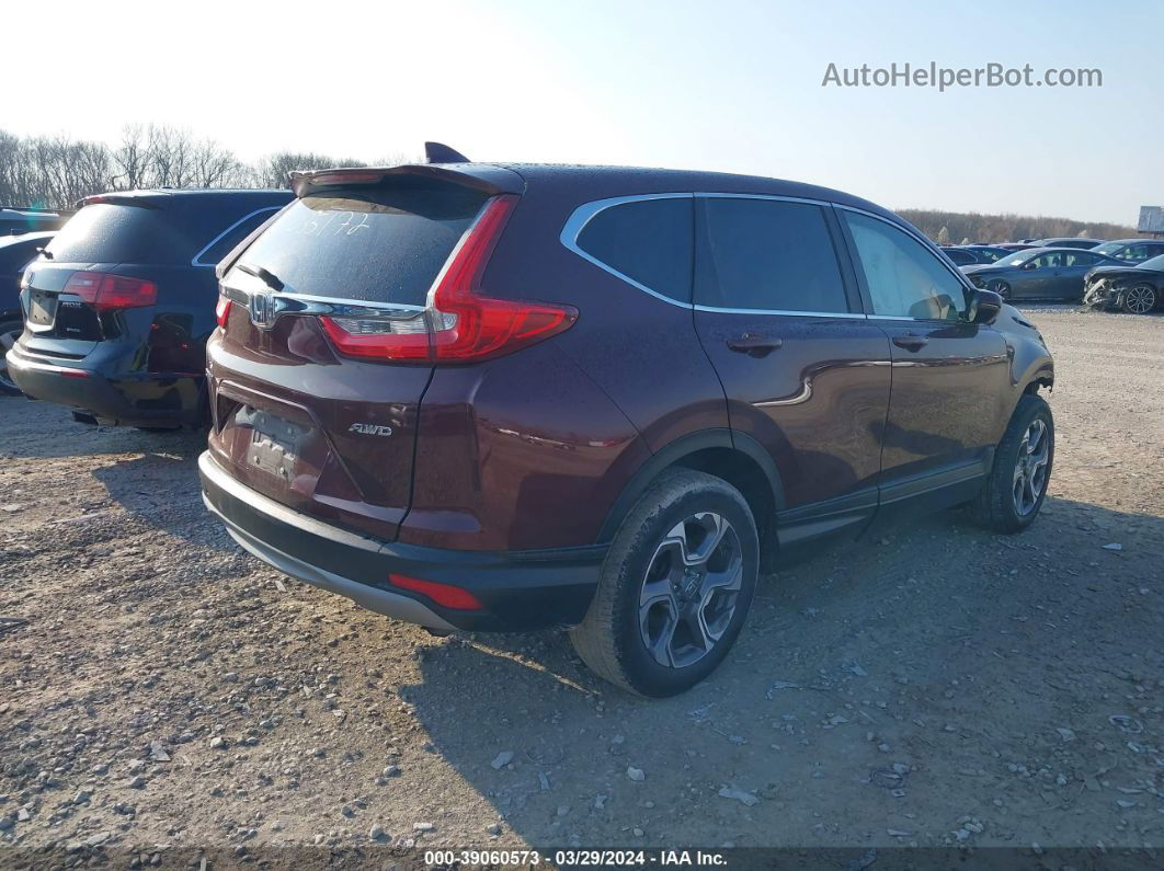 2018 Honda Cr-v Ex Темно-бордовый vin: 7FARW2H53JE035172