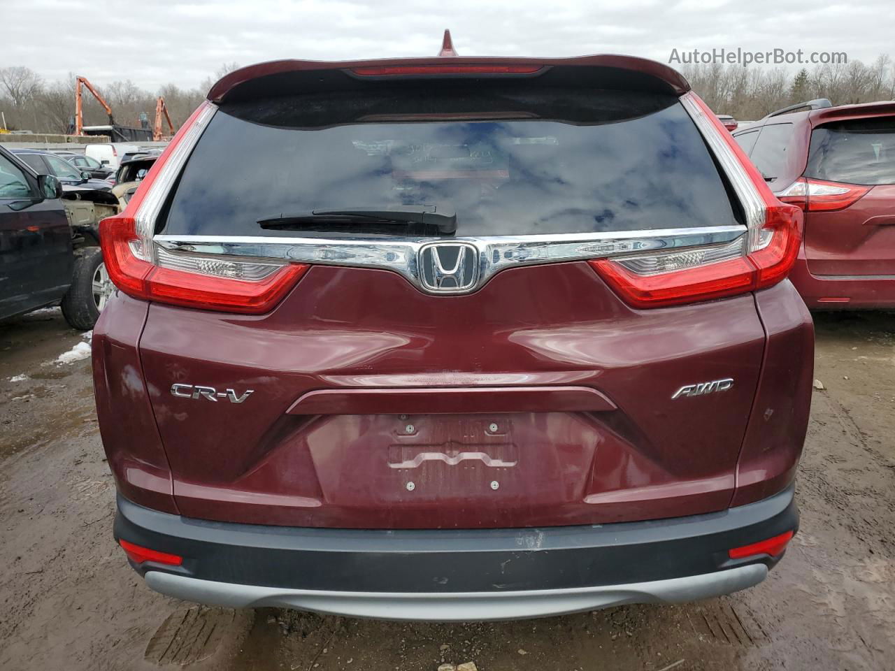 2018 Honda Cr-v Ex Burgundy vin: 7FARW2H53JE058337