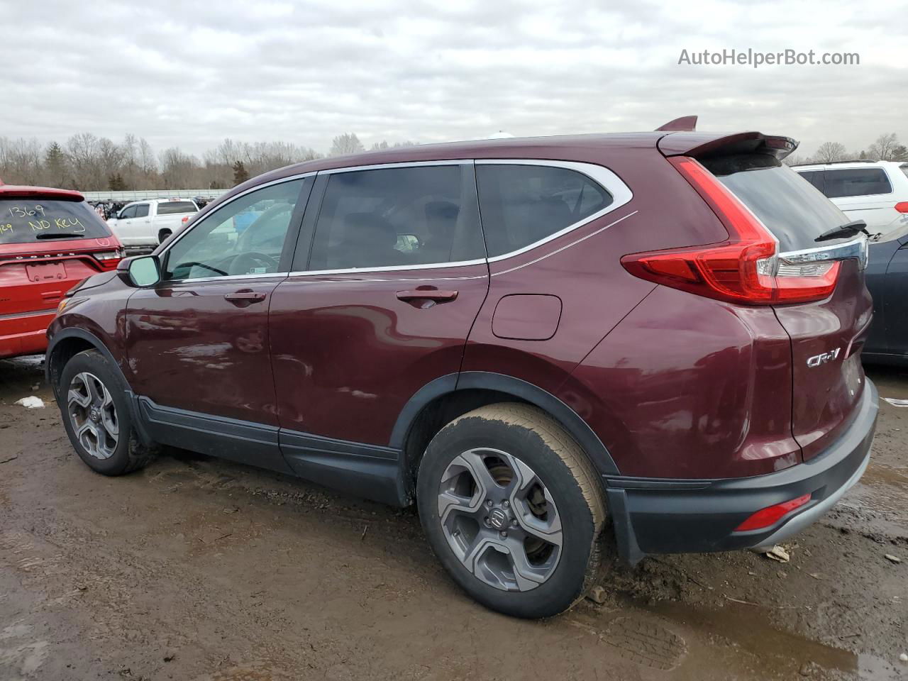 2018 Honda Cr-v Ex Burgundy vin: 7FARW2H53JE058337