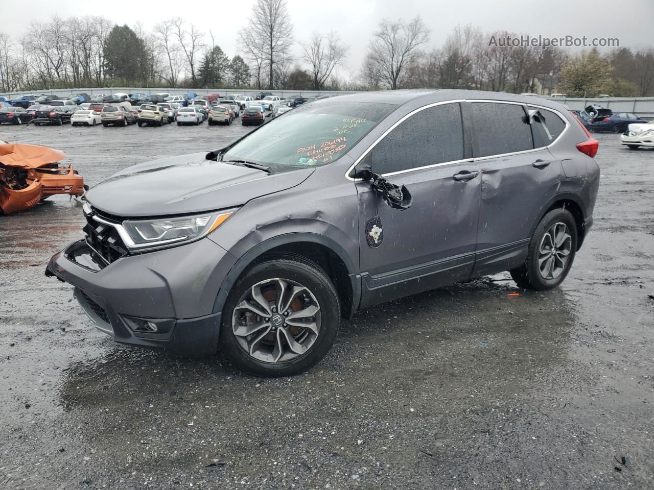 2018 Honda Cr-v Ex Gray vin: 7FARW2H54JE045886