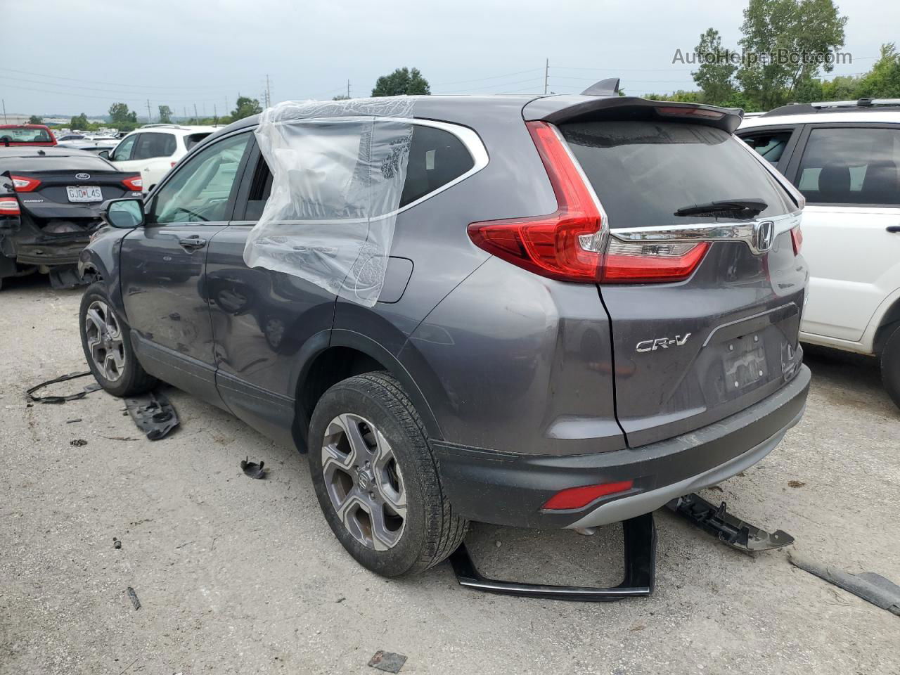 2019 Honda Cr-v Ex Gray vin: 7FARW2H54KE059496