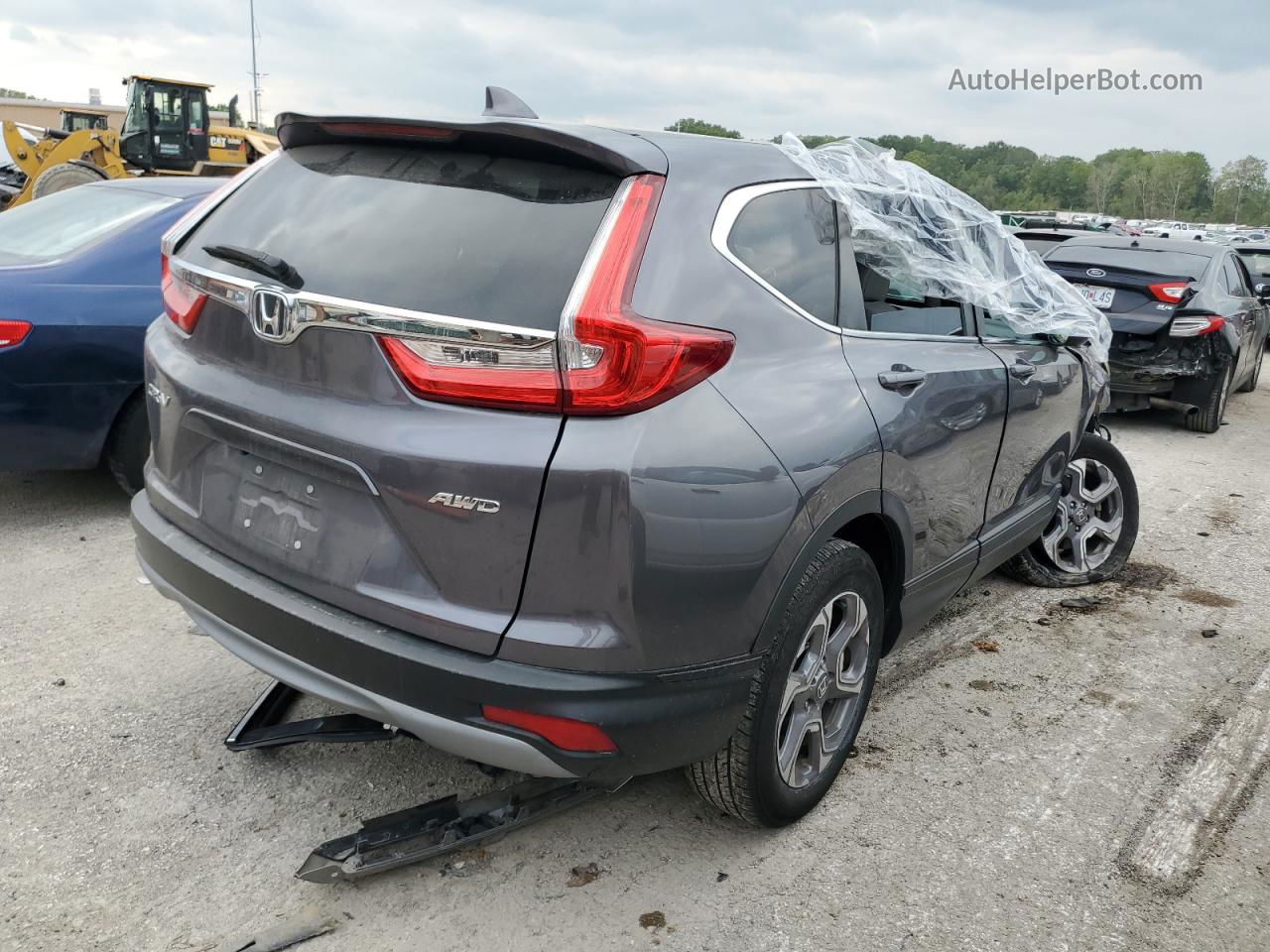 2019 Honda Cr-v Ex Gray vin: 7FARW2H54KE059496