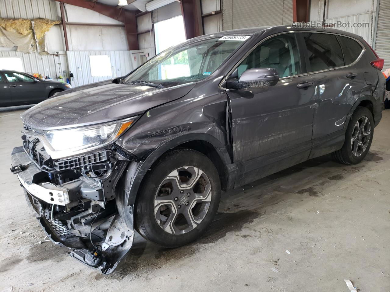 2018 Honda Cr-v Ex Gray vin: 7FARW2H55JE046111