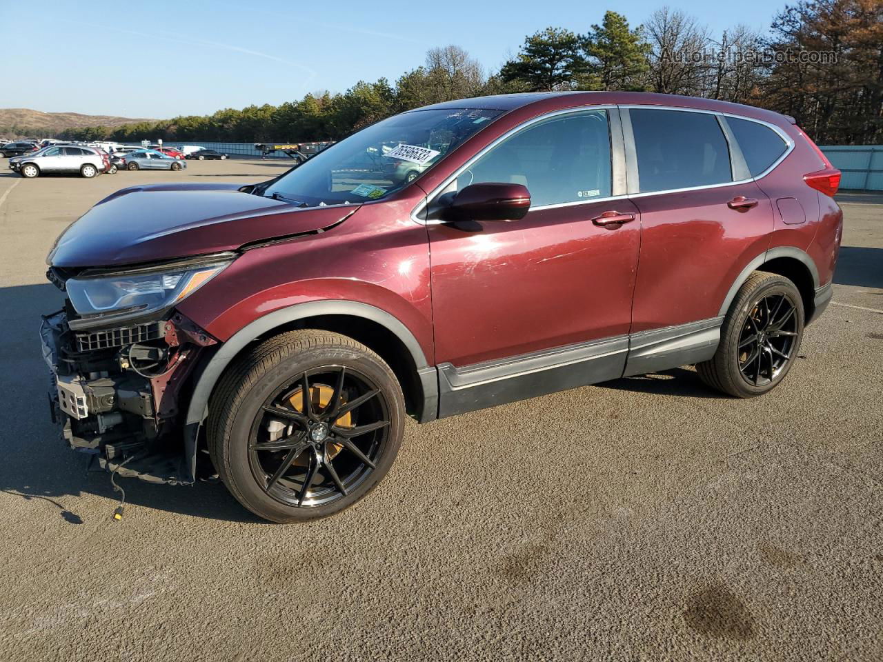 2018 Honda Cr-v Ex Burgundy vin: 7FARW2H55JE053446