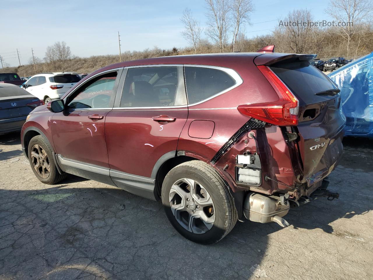 2018 Honda Cr-v Ex Burgundy vin: 7FARW2H56JE059630