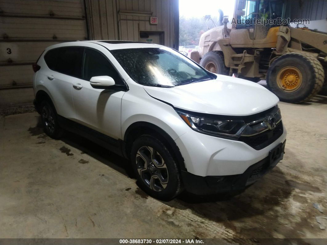 2019 Honda Cr-v Ex White vin: 7FARW2H56KE010509