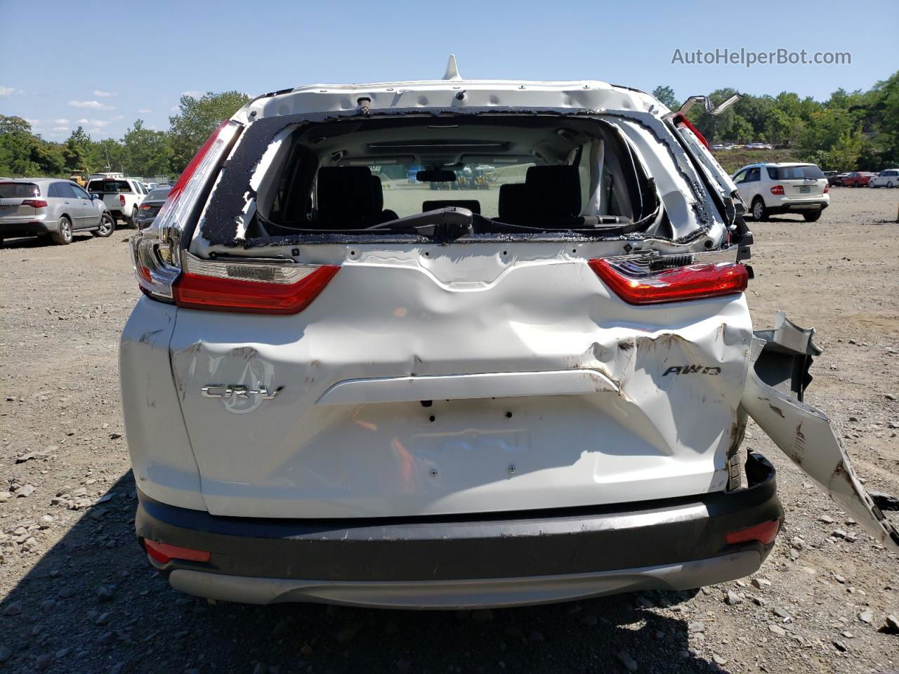 2019 Honda Cr-v Ex White vin: 7FARW2H56KE039928