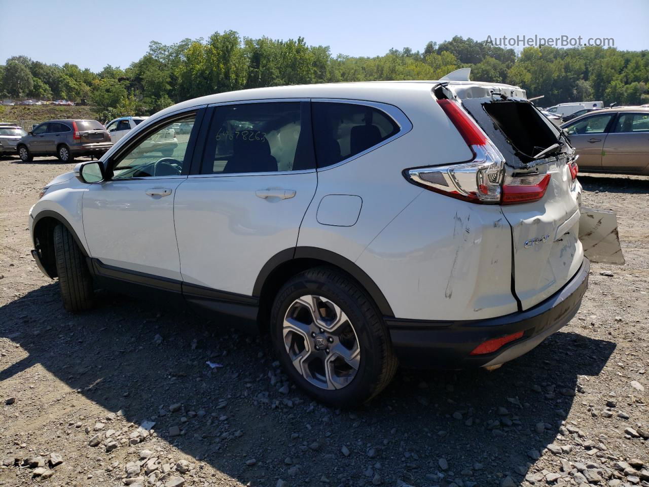 2019 Honda Cr-v Ex White vin: 7FARW2H56KE039928