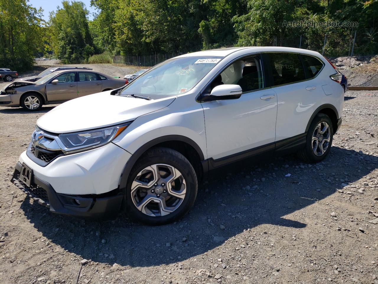 2019 Honda Cr-v Ex White vin: 7FARW2H56KE039928