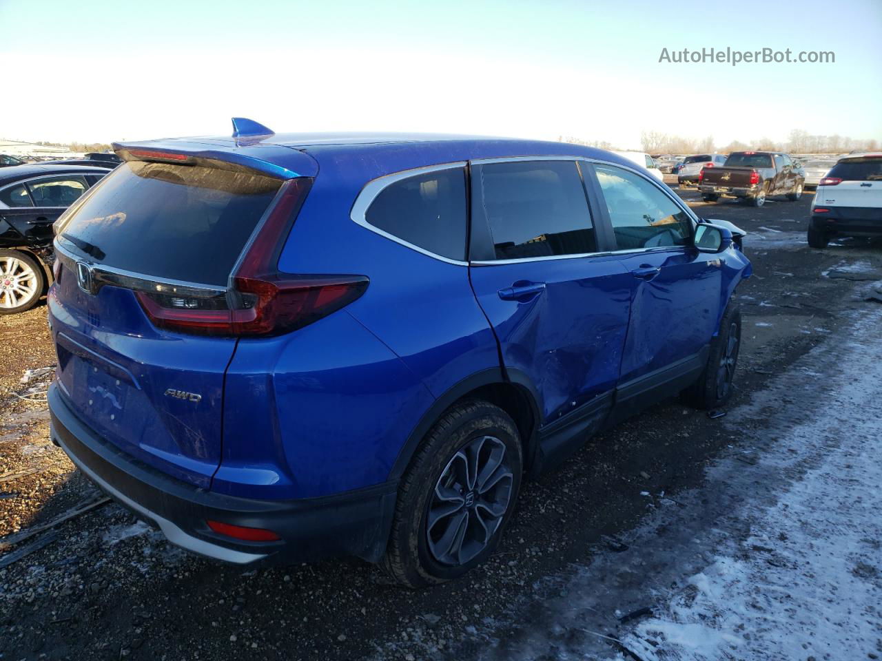 2020 Honda Cr-v Ex Синий vin: 7FARW2H56LE011354