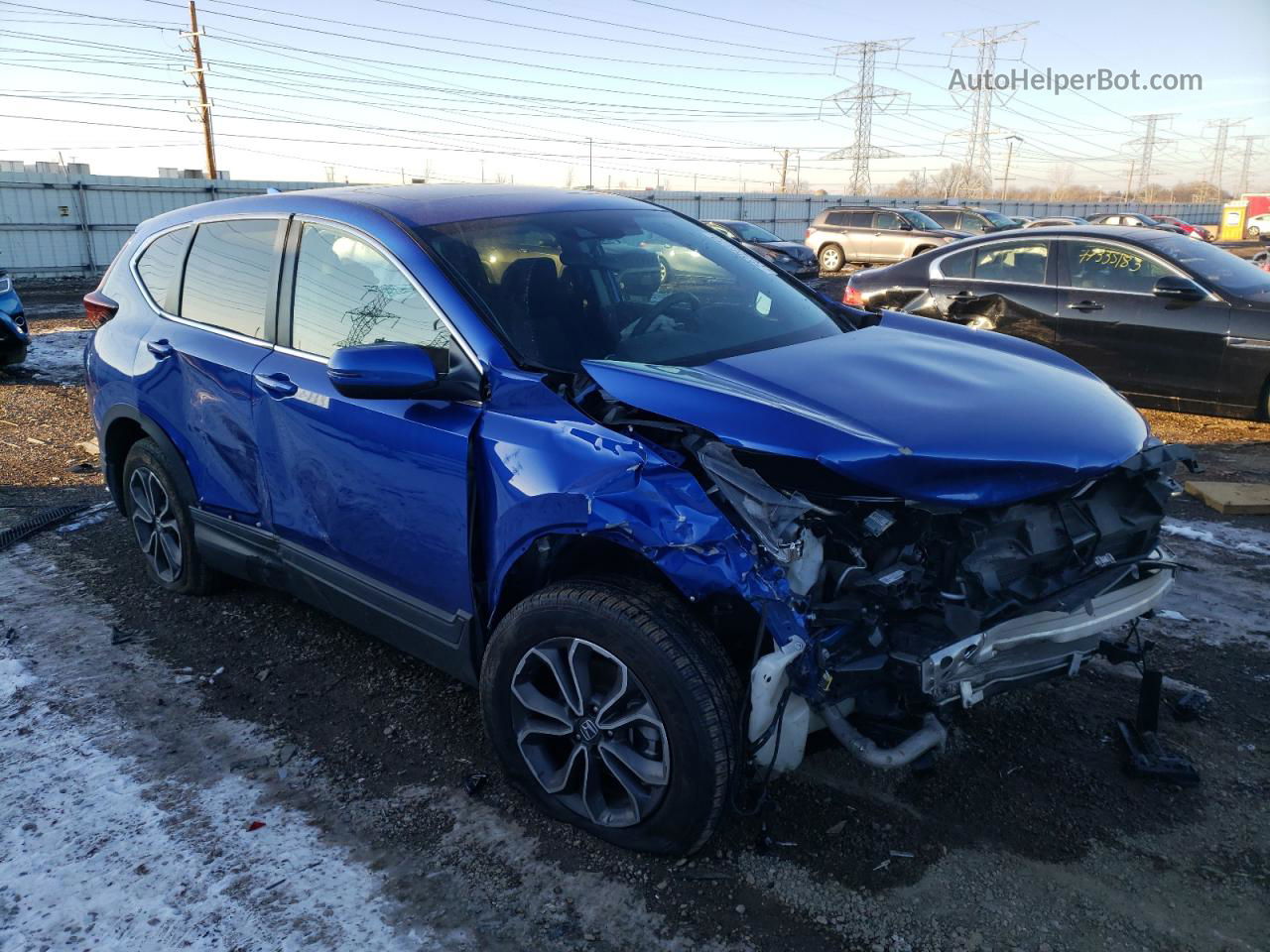 2020 Honda Cr-v Ex Blue vin: 7FARW2H56LE011354