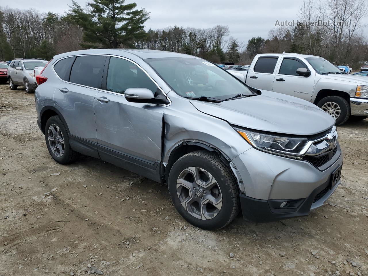 2019 Honda Cr-v Ex Silver vin: 7FARW2H57KE039193