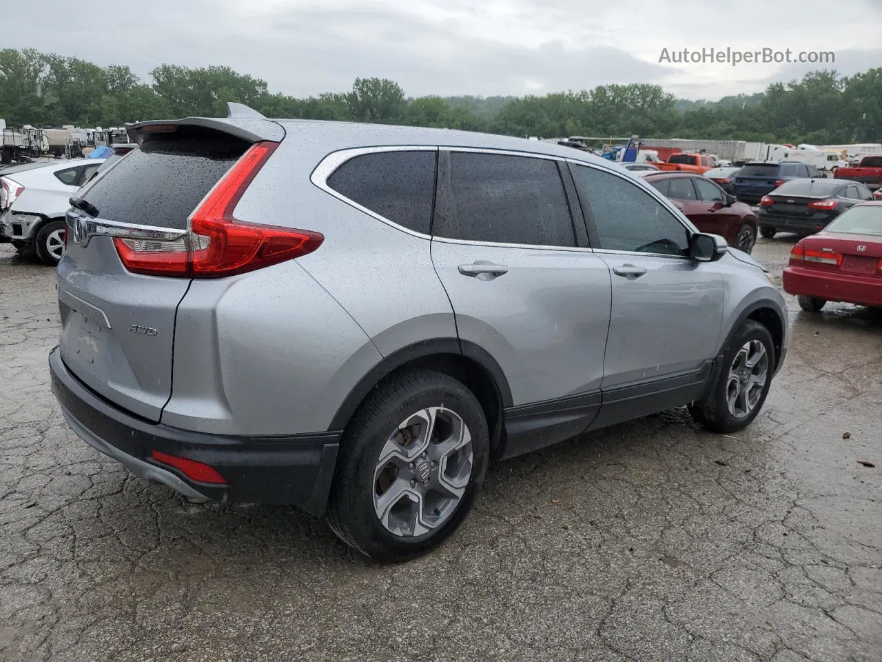 2018 Honda Cr-v Ex Серебряный vin: 7FARW2H58JE028234