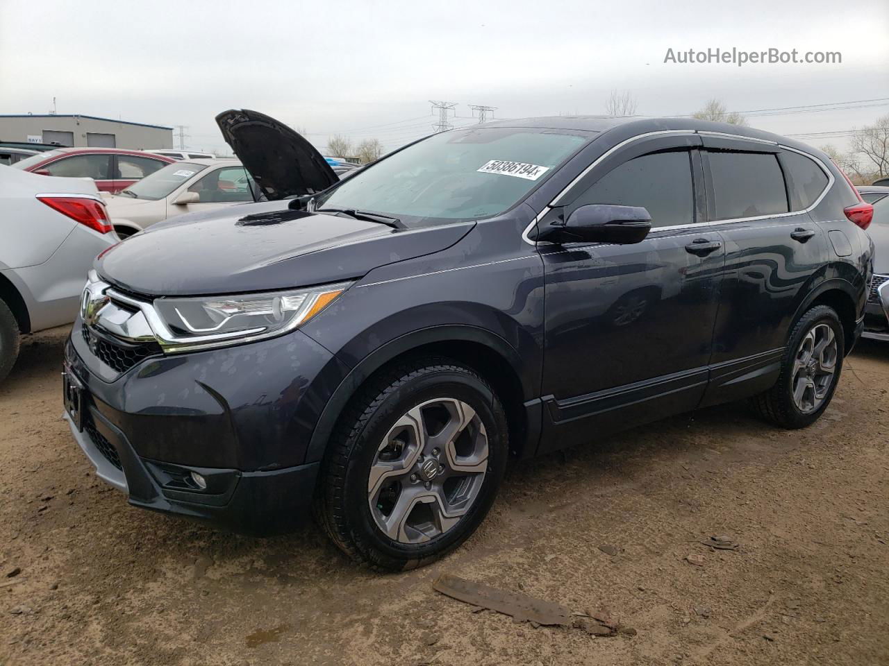 2019 Honda Cr-v Ex Черный vin: 7FARW2H58KE034889