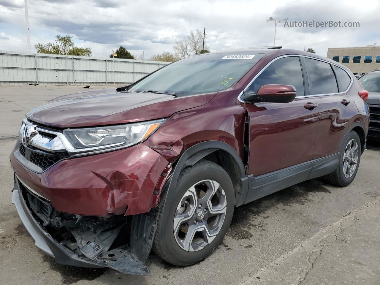 2018 Honda Cr-v Ex Темно-бордовый vin: 7FARW2H59JE038724