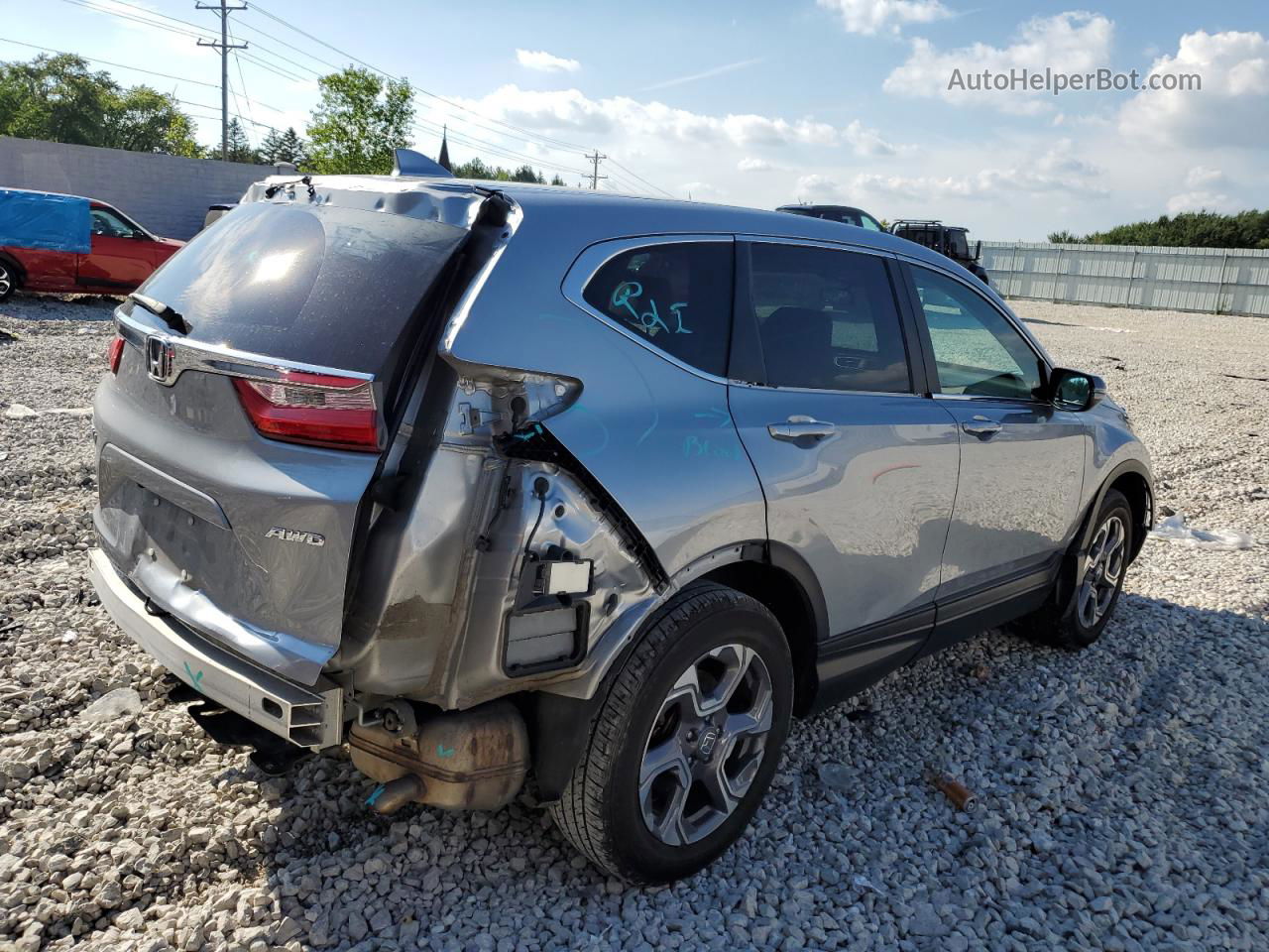 2018 Honda Cr-v Ex Blue vin: 7FARW2H59JE084988