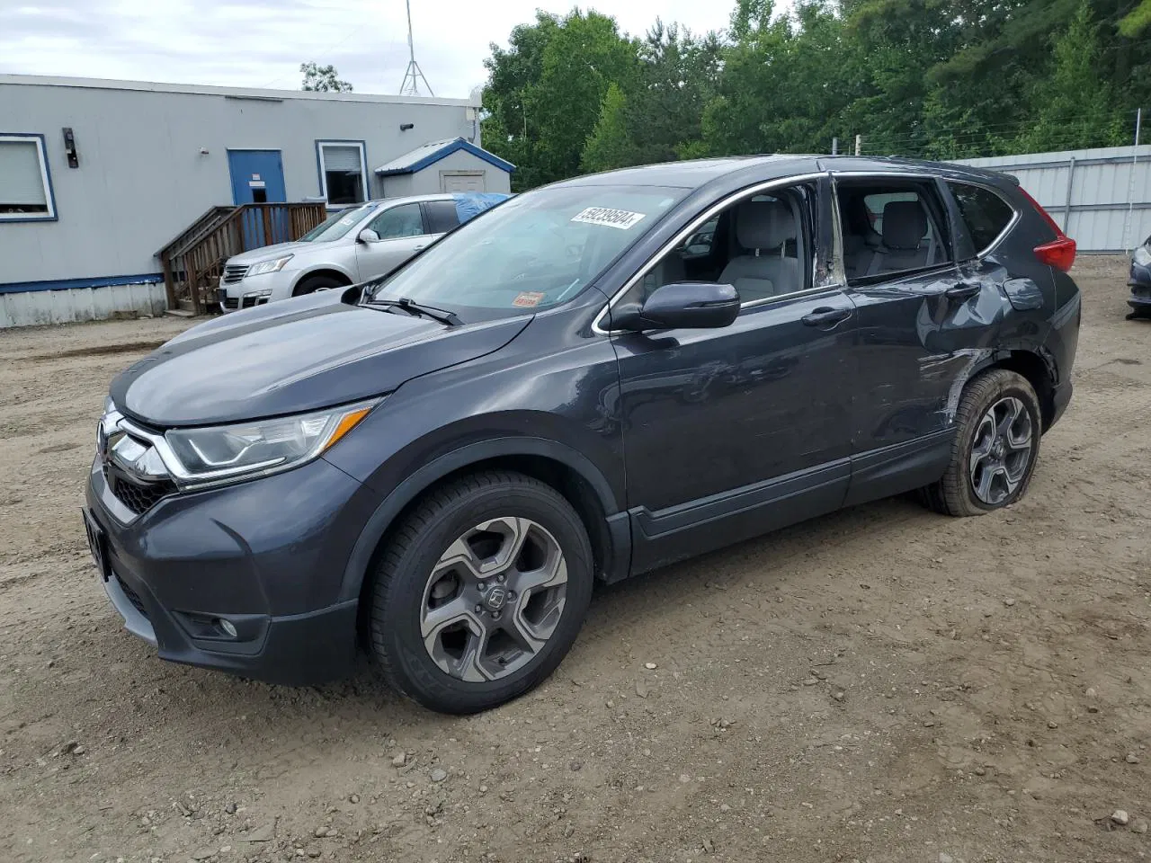 2018 Honda Cr-v Ex Gray vin: 7FARW2H59JE091584