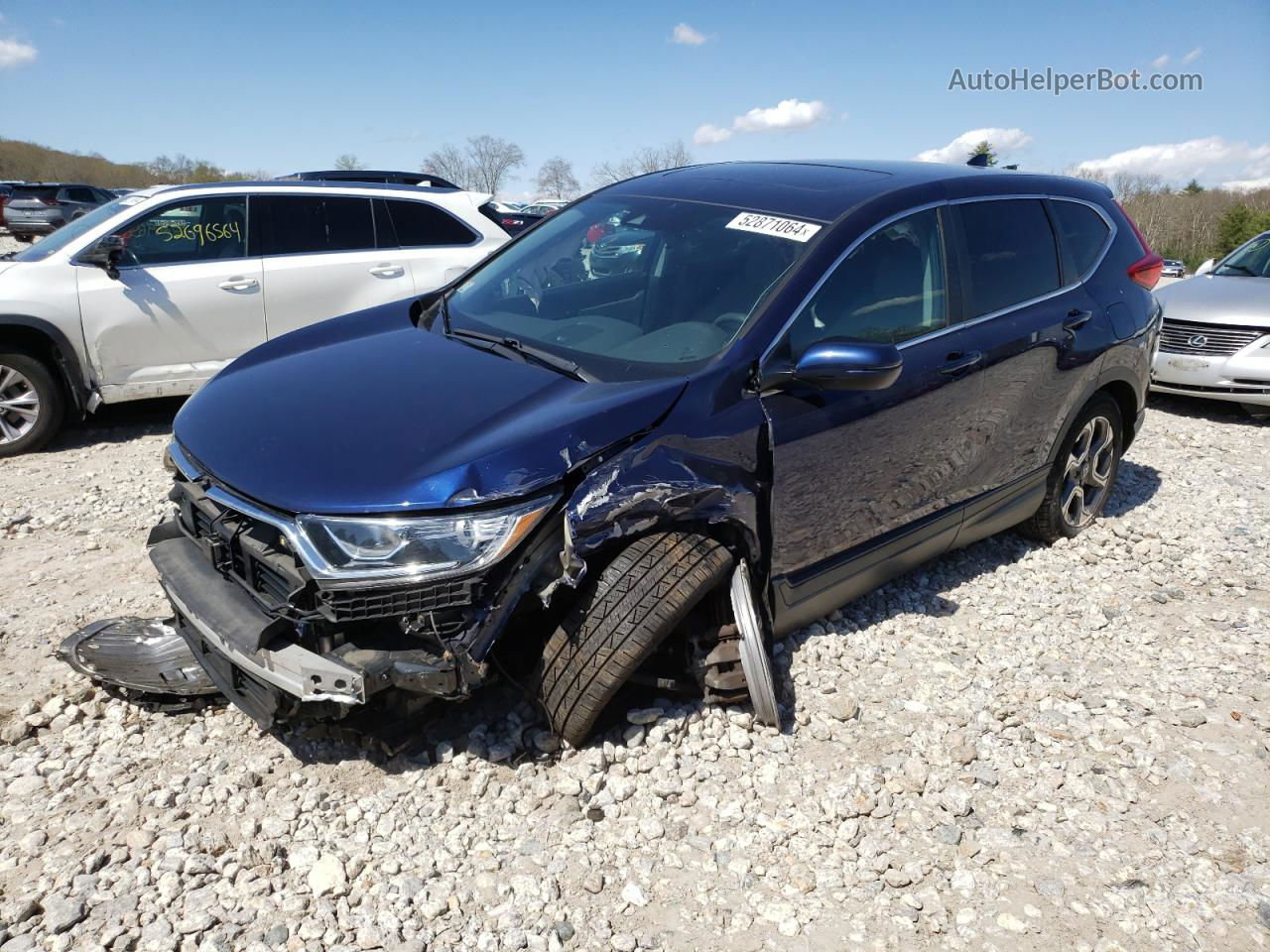 2018 Honda Cr-v Ex Blue vin: 7FARW2H5XJE063972