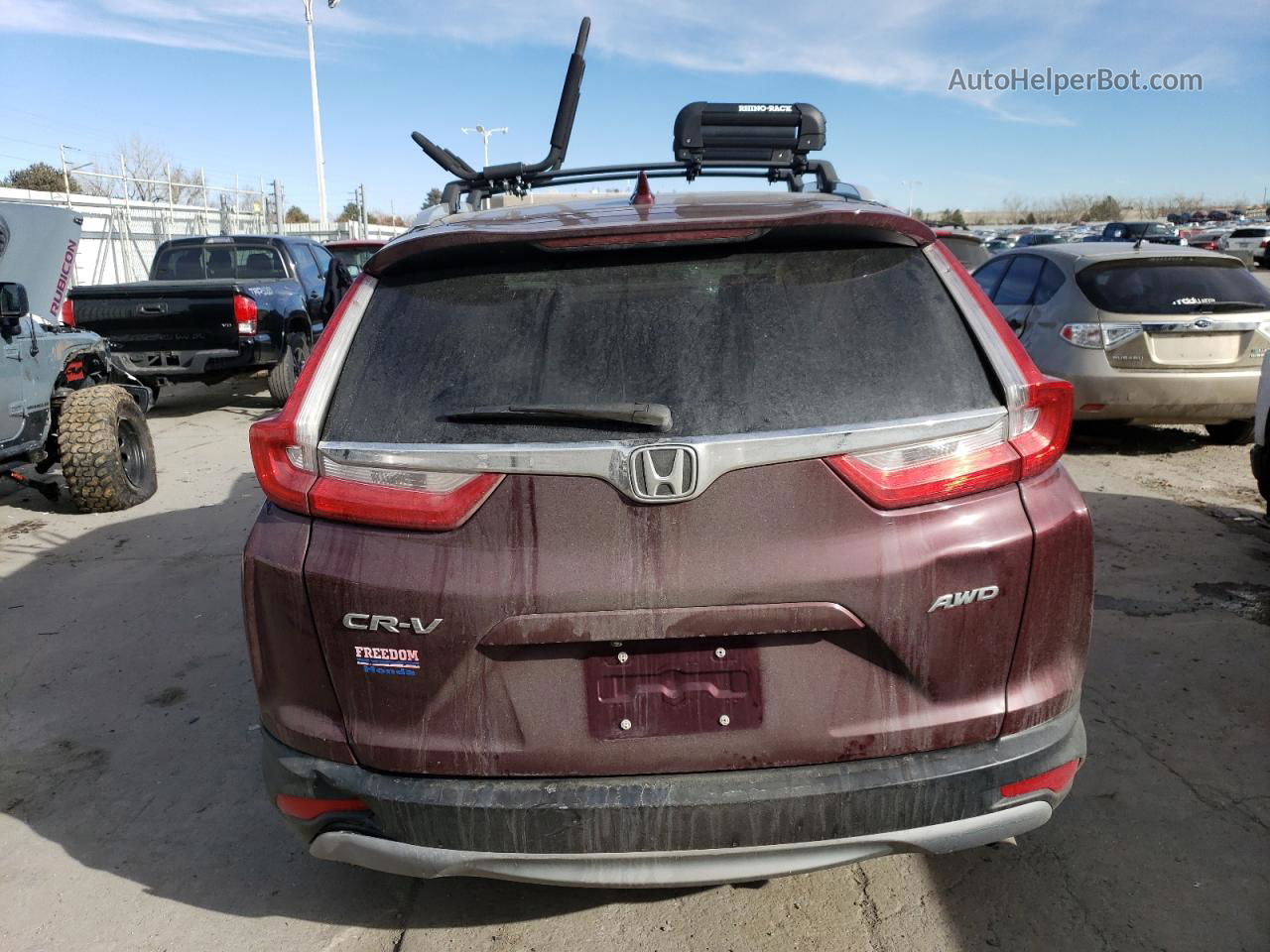 2018 Honda Cr-v Ex Maroon vin: 7FARW2H5XJE097684