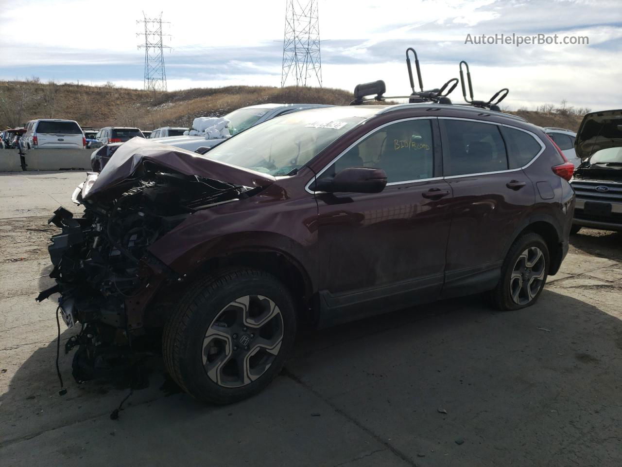 2018 Honda Cr-v Ex Maroon vin: 7FARW2H5XJE097684