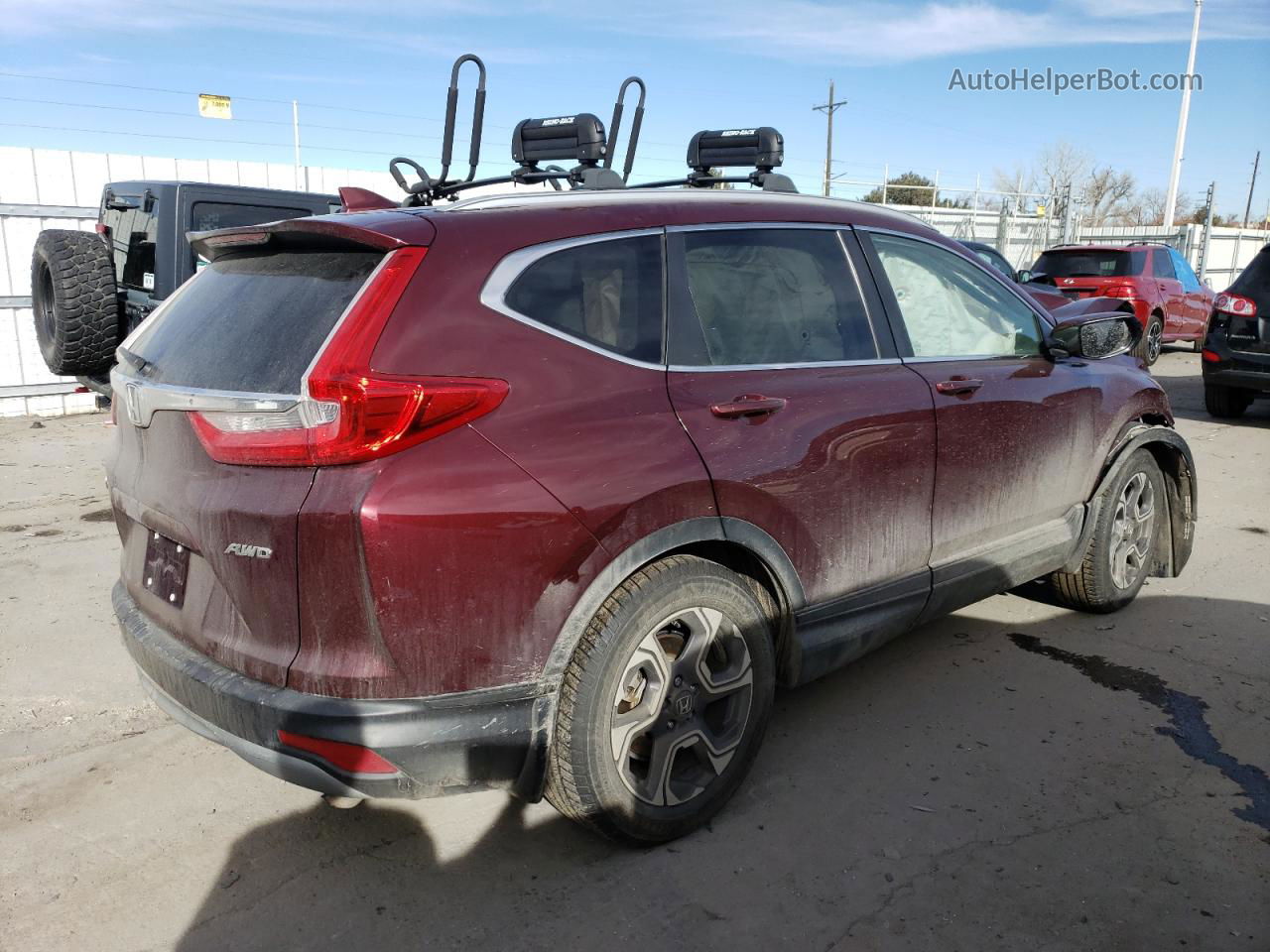 2018 Honda Cr-v Ex Maroon vin: 7FARW2H5XJE097684