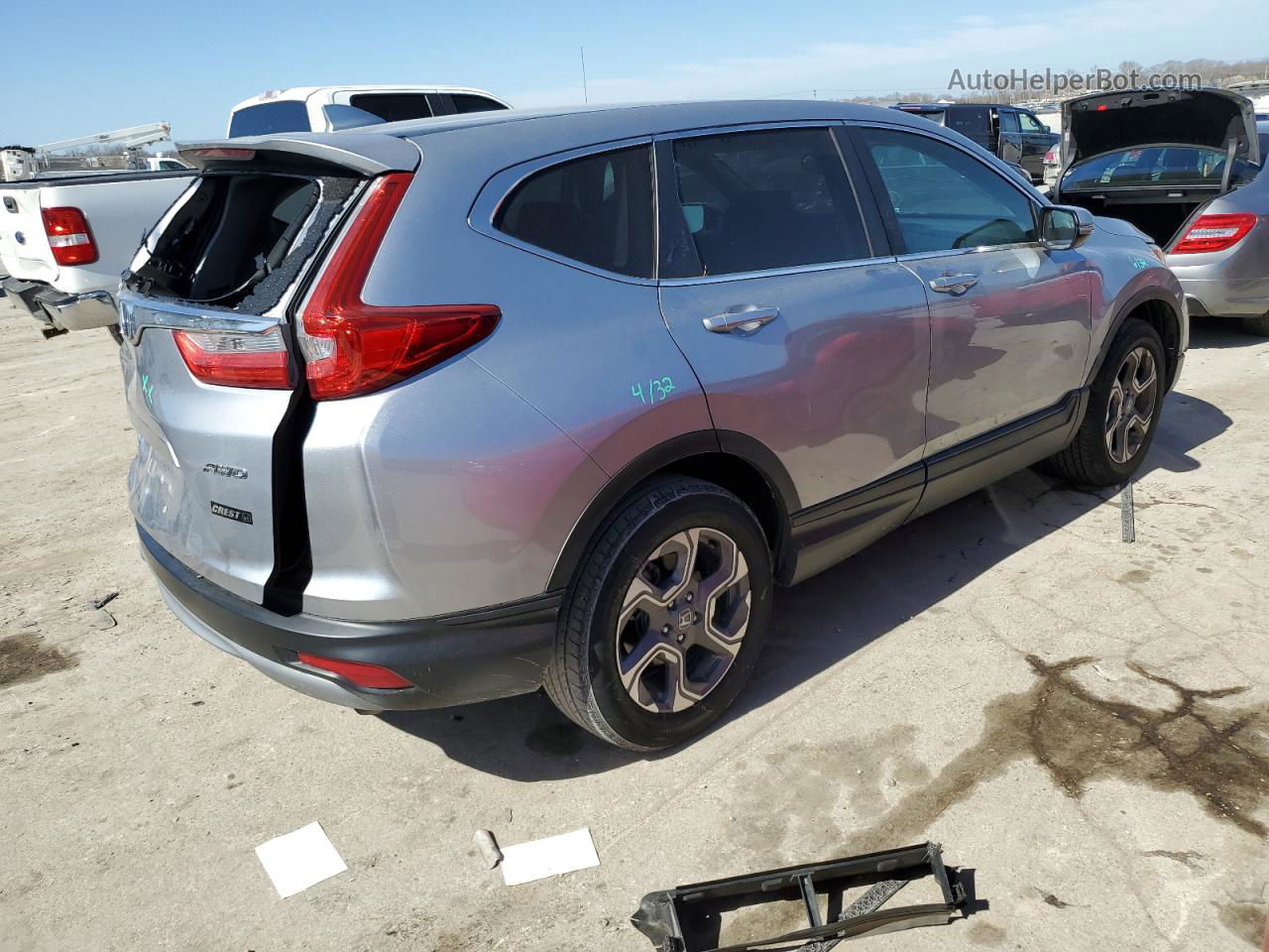 2019 Honda Cr-v Exl Silver vin: 7FARW2H80KE032113