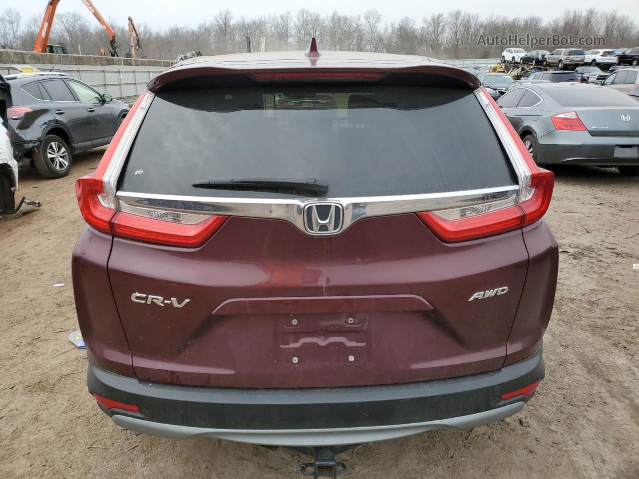 2018 Honda Cr-v Exl Maroon vin: 7FARW2H81JE010216