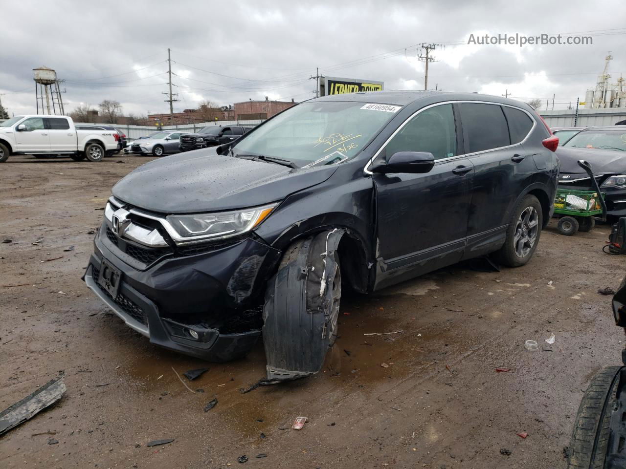 2018 Honda Cr-v Exl Угольный vin: 7FARW2H81JE051624