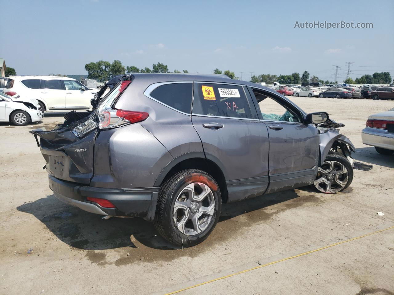 2019 Honda Cr-v Exl Gray vin: 7FARW2H82KE036888