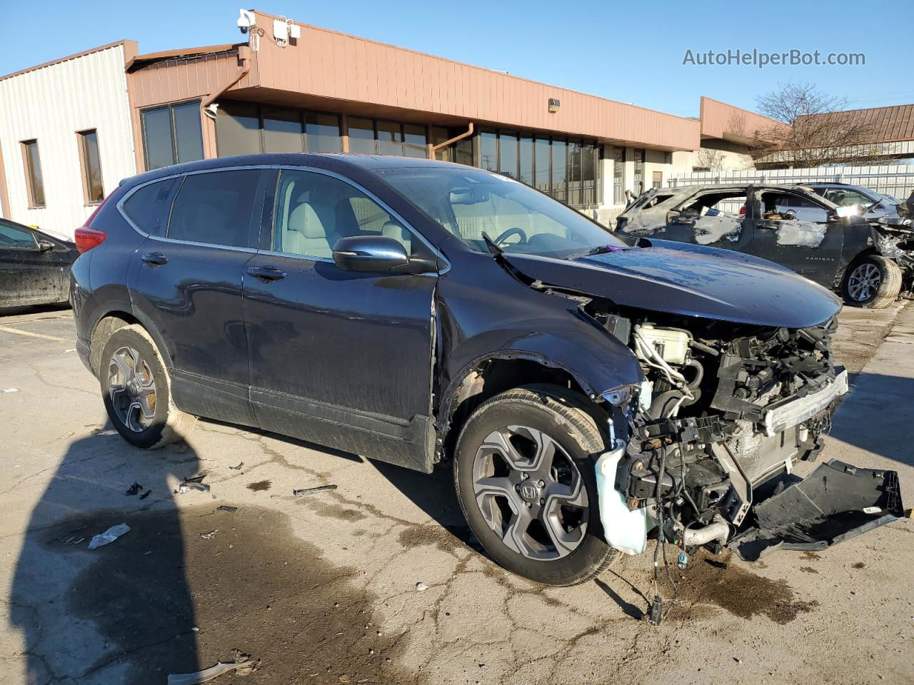 2018 Honda Cr-v Exl Синий vin: 7FARW2H83JE012405