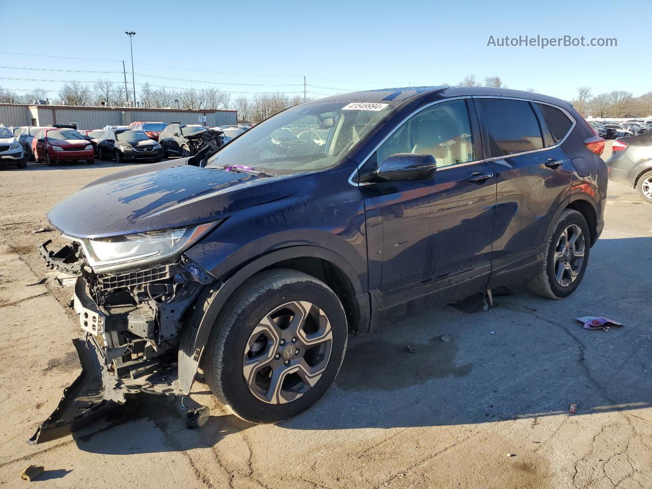 2018 Honda Cr-v Exl Синий vin: 7FARW2H83JE012405