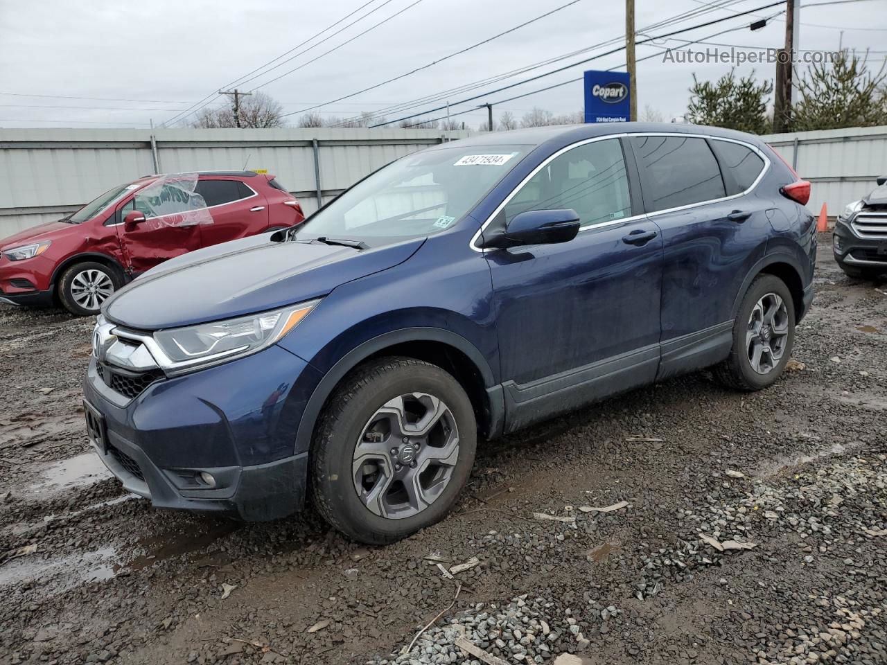 2019 Honda Cr-v Exl Blue vin: 7FARW2H83KE041470