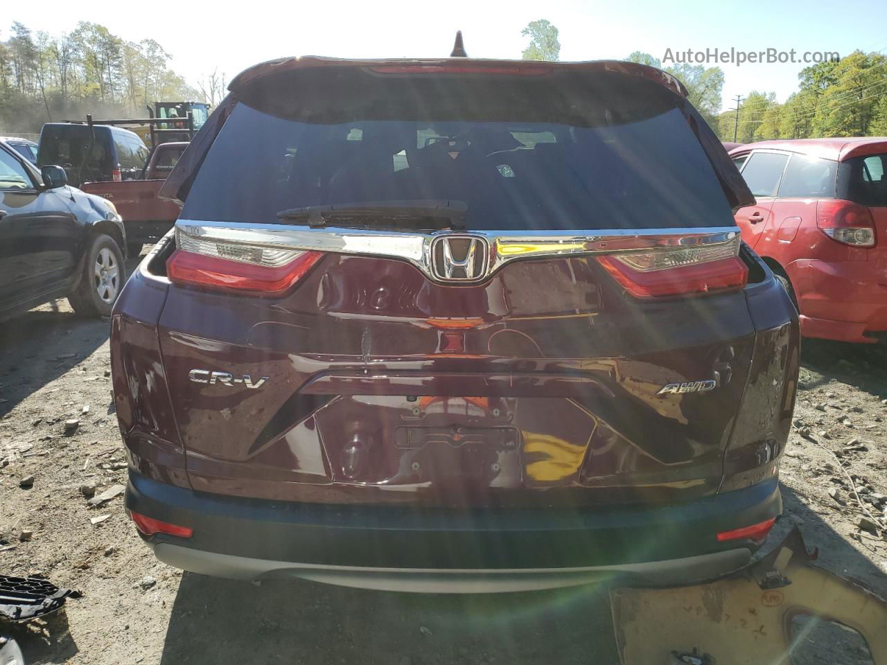 2018 Honda Cr-v Exl Burgundy vin: 7FARW2H85JE005293