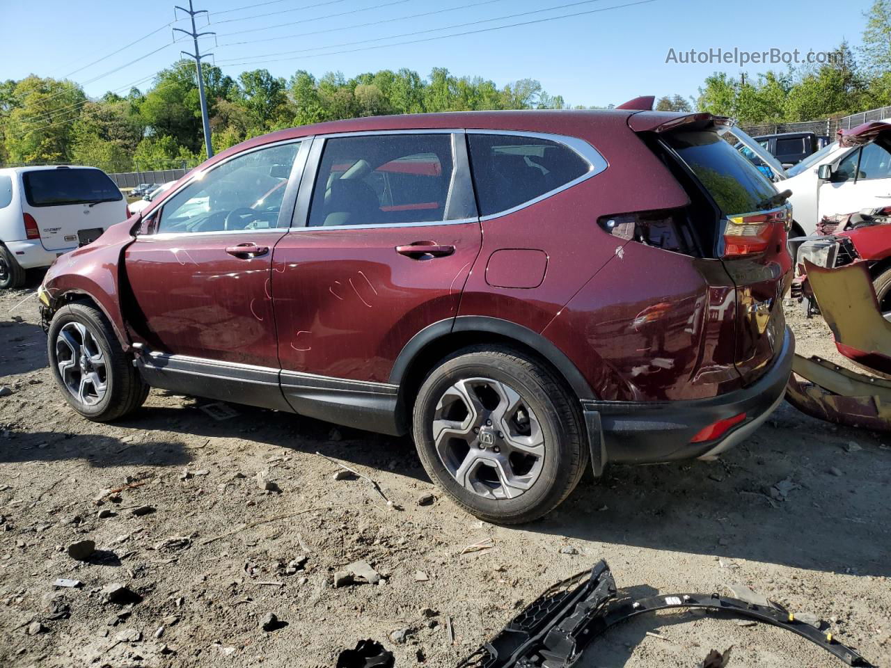 2018 Honda Cr-v Exl Burgundy vin: 7FARW2H85JE005293