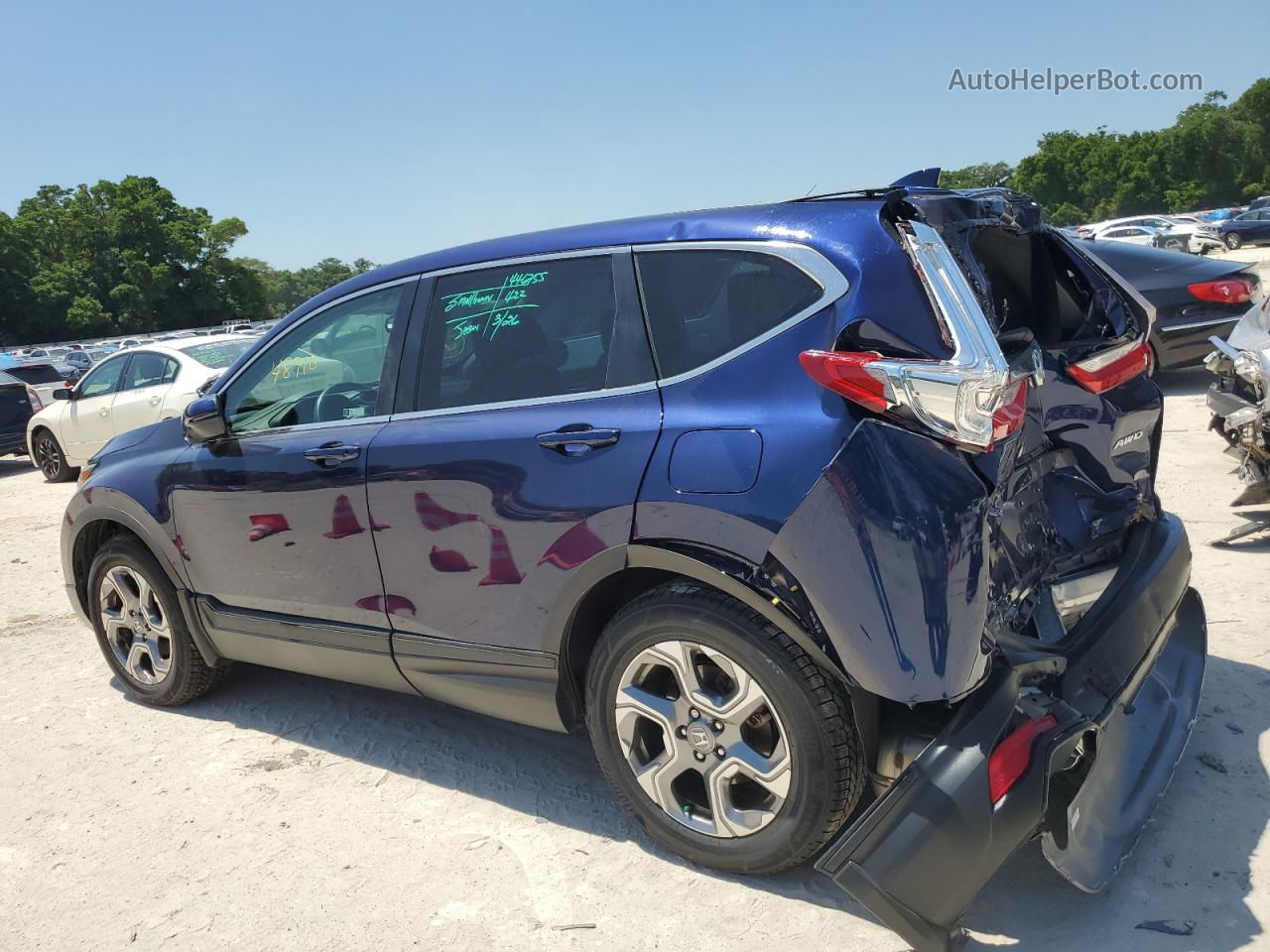 2018 Honda Cr-v Exl Blue vin: 7FARW2H85JE061413