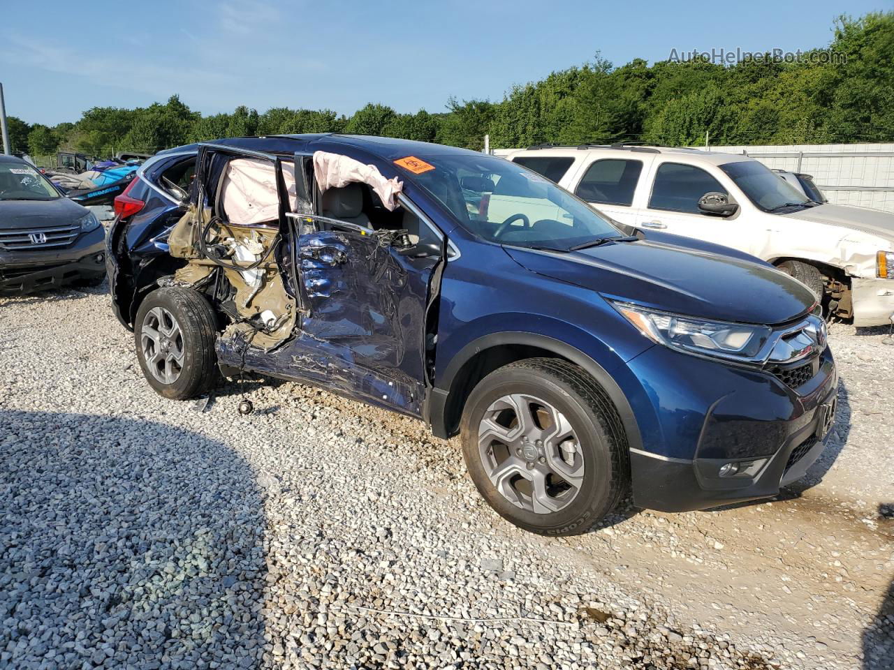 2018 Honda Cr-v Exl Blue vin: 7FARW2H86JE023334